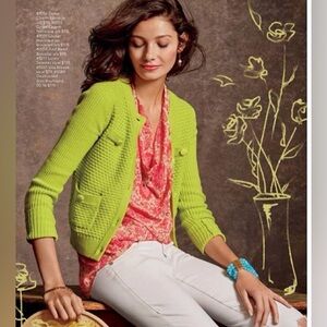 Cabi lemon lime Loren Cardigan